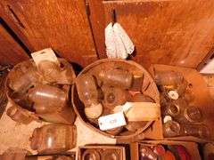 12 Boxes Chock Full Of Misc. Jars, Ball, Atlas, Ovaltene, Jif, And Gerber
