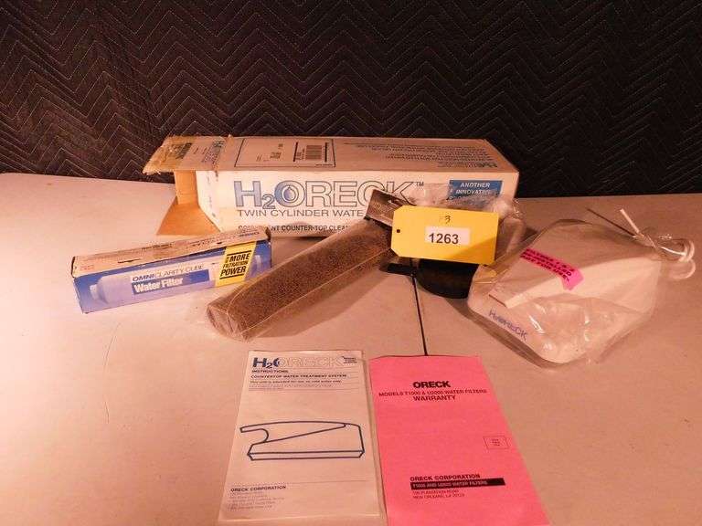 H2 Oreck Twin Cylinder Water Filter, Omni Water Filter, Cork gasket material