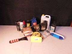 Lot of Car Fluids and Cleaning Supplies