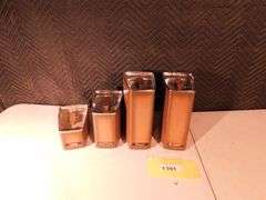 Set of sugar, flour, coffee, tea bins