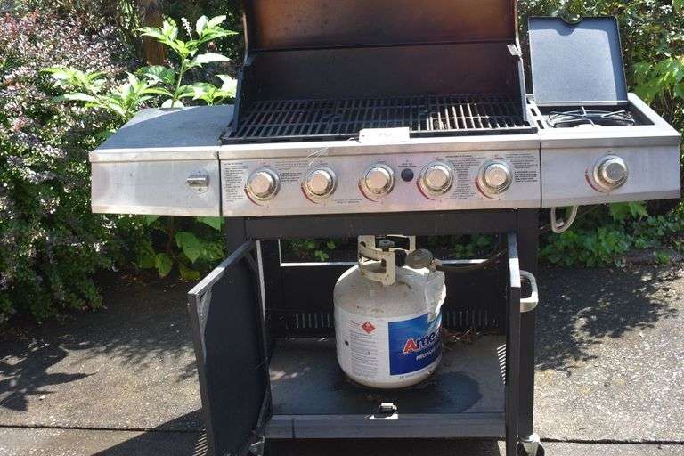 Backyard grill propane with cover