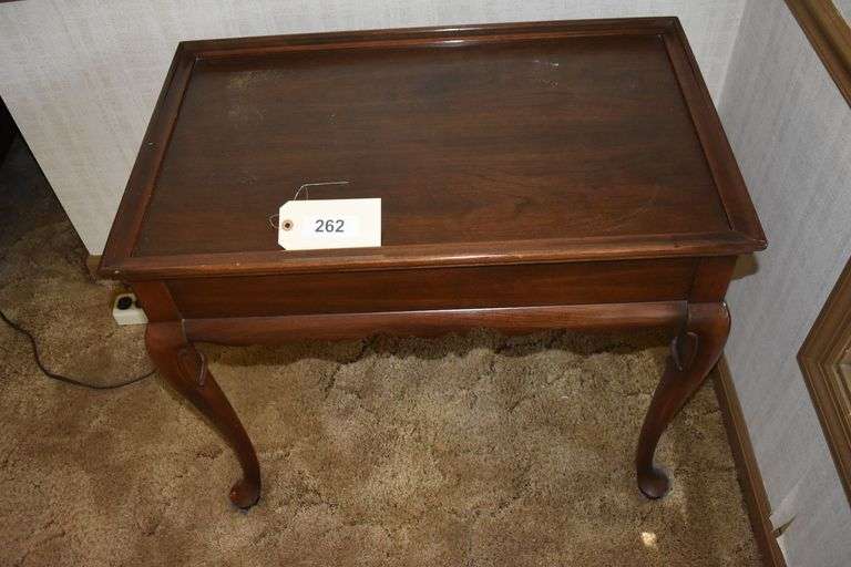 card table solid wood 18" x 25" x 13"