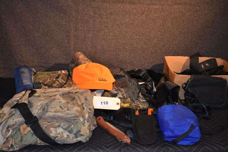 Hunting equipment, harness, seat, hat, straps, saw blade, masks