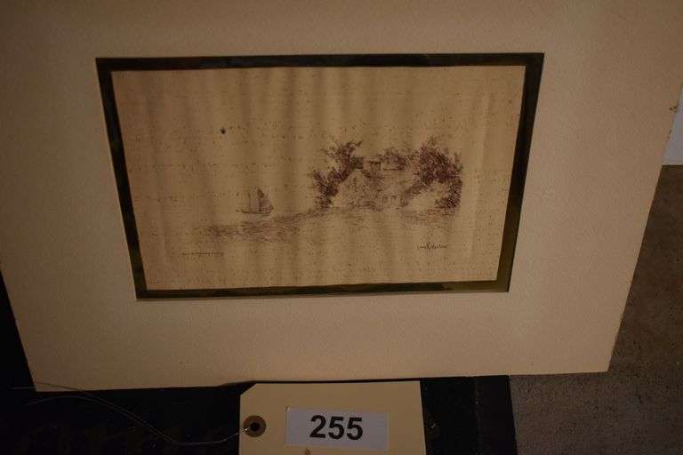 Genuine engraved etching by Louis K Harlow