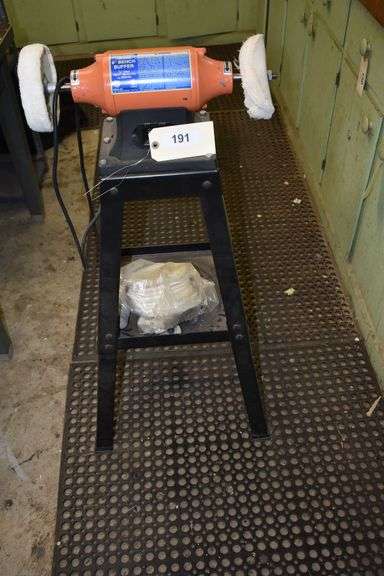 Central machinery 6" bench buffer with stand and additional buffers