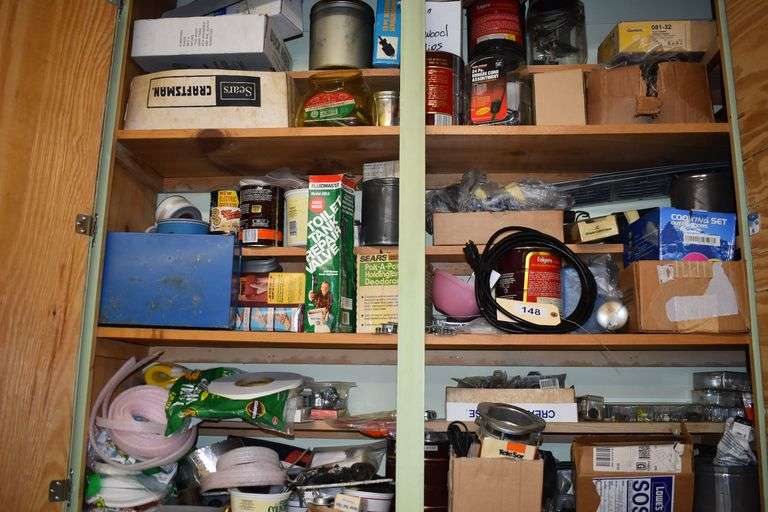 Nails, screws, nuts and bolts, washers, containers, rolling pins, wire, hangers, hoses, shims, home repair