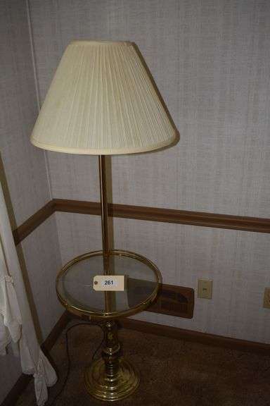 Lamp glass table combo