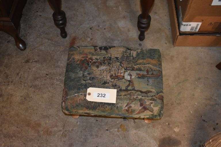 Fishing themed ottoman