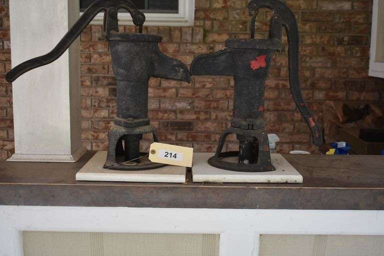 2 vintage water pumps