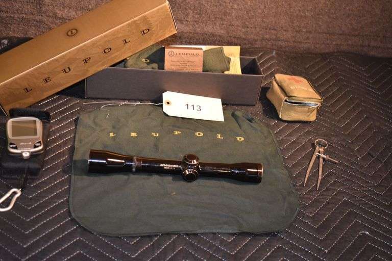 Leupold mountaineer 4x scope, first aid kit, compass