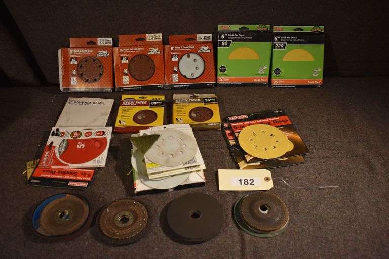 sandpaper variou grits and cut off wheels
