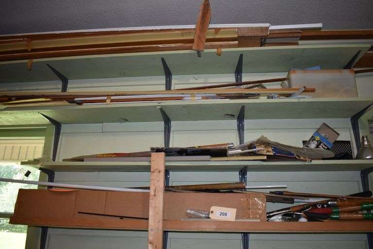 Wood trim, 2 x 4s, plywood, sawhorse
