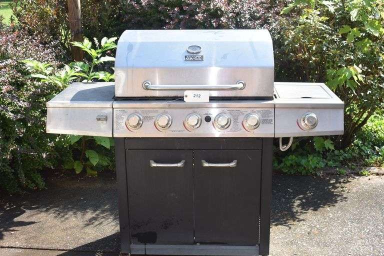 Backyard grill propane with cover