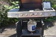 Backyard grill propane with cover