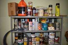 Paints, stains, linseed oil, hand cleaner, paint thinner, electrical housing, scokets, paint keys, hardware, hinges, tv cable wire, door stops, etc.