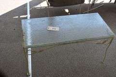 Outdoor furniture, 3 metal tables, 2 chairs, loveseat