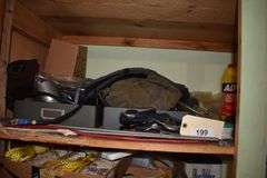 various ropes, trailer wench, oil, lubricants, neats foot compound, anti-freeze, spray gun, etc.