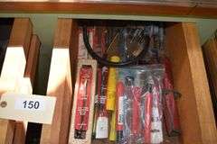 Drill bits, leather punches, channel locks, screw drivers, nut driver set, clamps, etc.