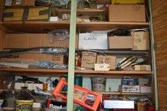 Paints, stains, linseed oil, hand cleaner, paint thinner, electrical housing, scokets, paint keys, hardware, hinges, tv cable wire, door stops, etc.