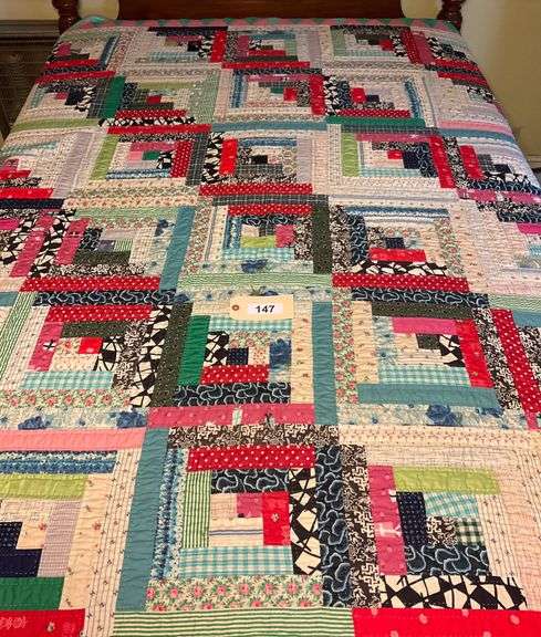 Hand Sewn Quilt, 84"X70" image