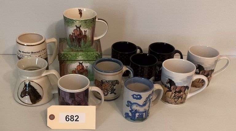 Eleven Horse Motif Mugs image