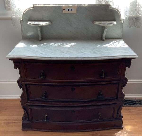 Marble Top 3 Drawer Chest image