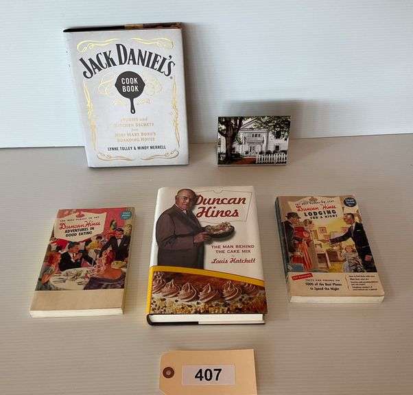 Three Duncan Hines Books And Jack Daniels Cookbook With Recipes From Miss Mary Bobo image