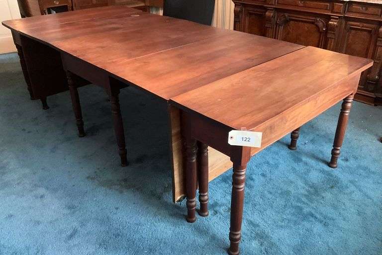 Wooden Folding Leaf Dining Table With Banquet Ends, Extends To 112"X48"X29" image
