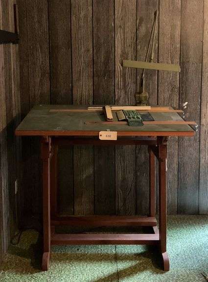 Drafting Table, 48"X30"44" And Instruments image