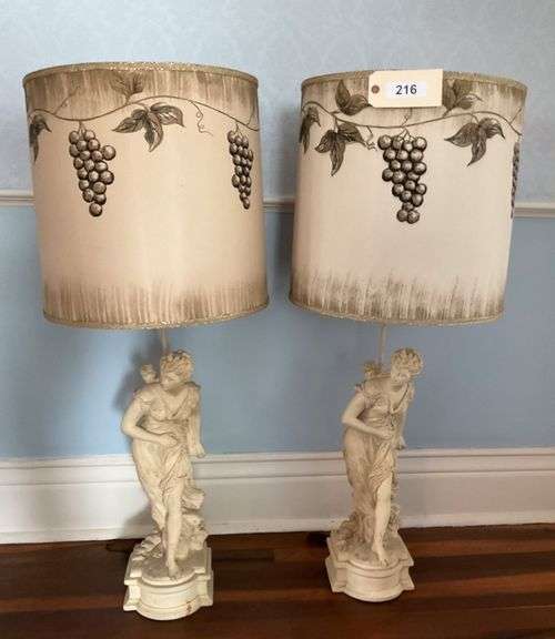 Ceramic Lady Motif Table Lamps, 44" image