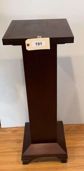 Wooden Pedestal Table, 14"X14"X40" image