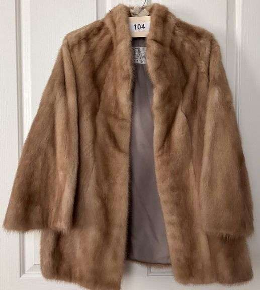 Autumn Haze Mink Stroller Jacket, Size M-L From Rich Schwartz In Nashville (Small Stain On Liner) image