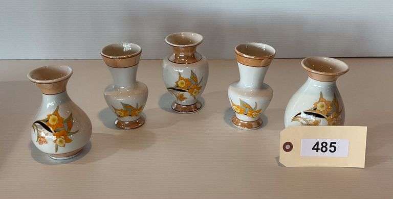 Five Small Brazilian China Vases image