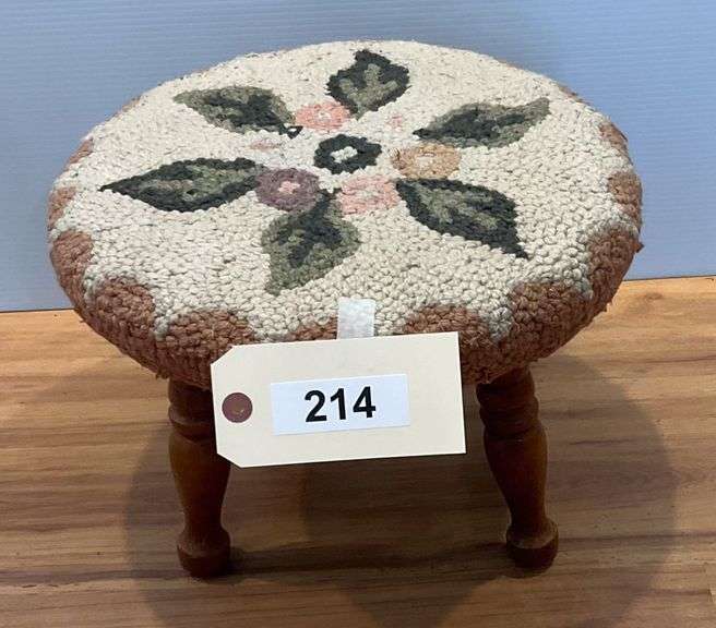 Upholstered Round Stool, 14"X10" image