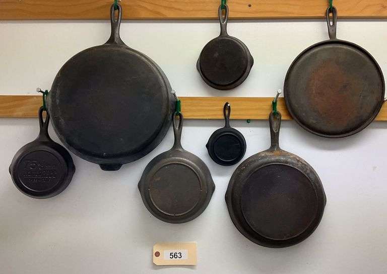 Seven Cast Iron Skillets image