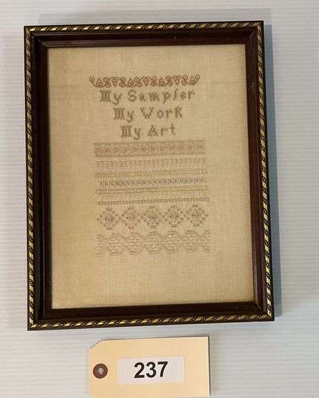 Framed Drawn Work By Lou Camp, 12"X10" image