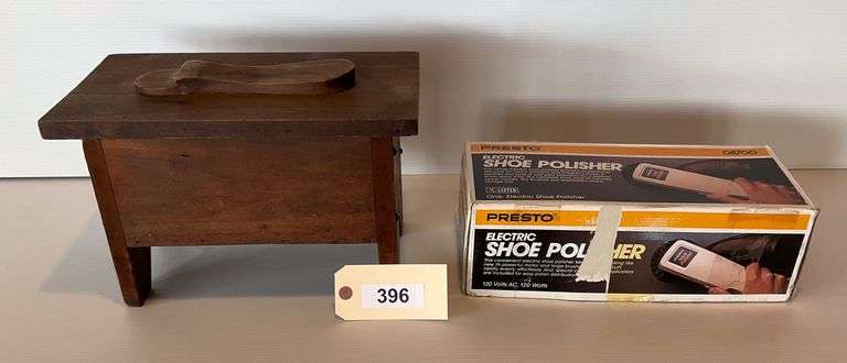 PRESTO Shoe Polisher, And Wooden Shoe Shine Kit image