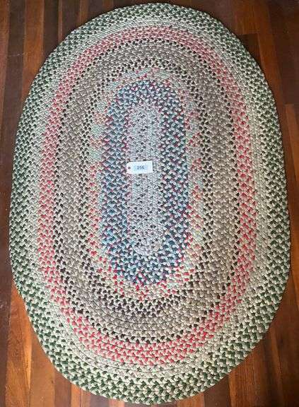 Handmade Braided Rug, 75"X45" image