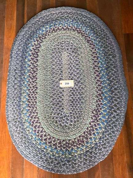 Handmade Braided Rug, 58"X40" image