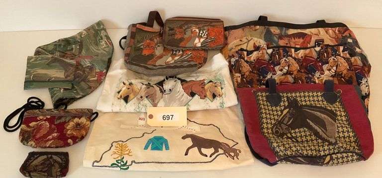 Horse Motif Rain Hat, Purses, And Totes image