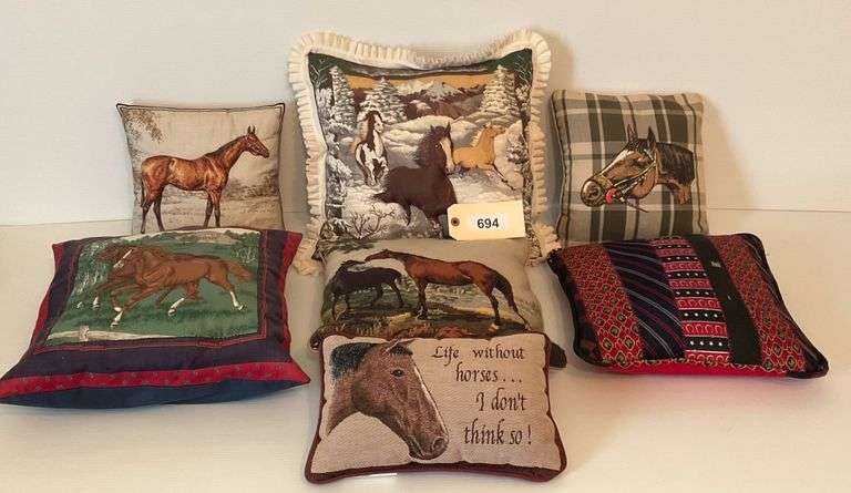 Seven Horse Motif Pillows image