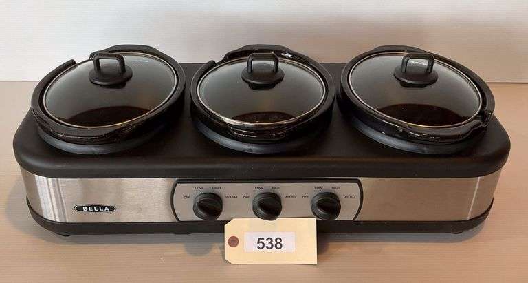 Bella Triple Slow Cooker Buffet image