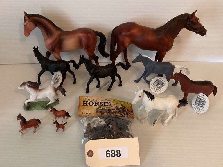 Ceramic And Plastic Horse Figurines, 26 Pieces image