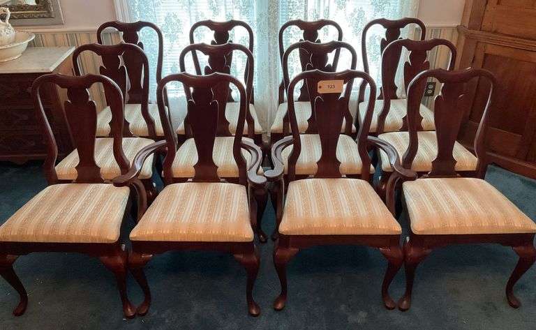 Twelve Upholstered Dining Chairs image