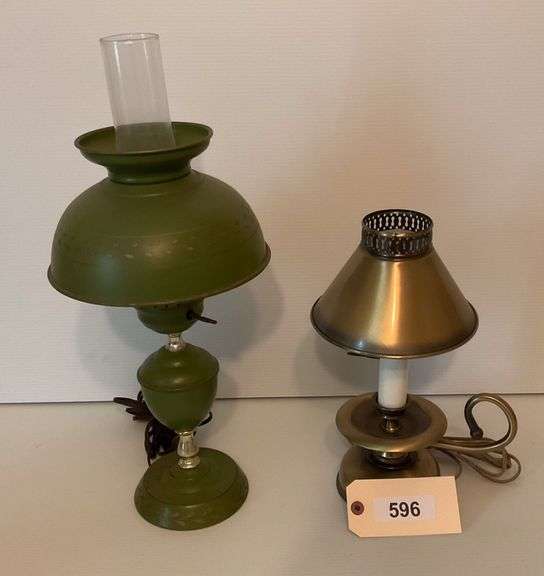 Two Metal Electric Lamps, 13" X20" image