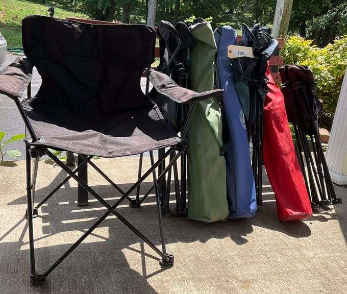 Seven Folding Camping Chairs image