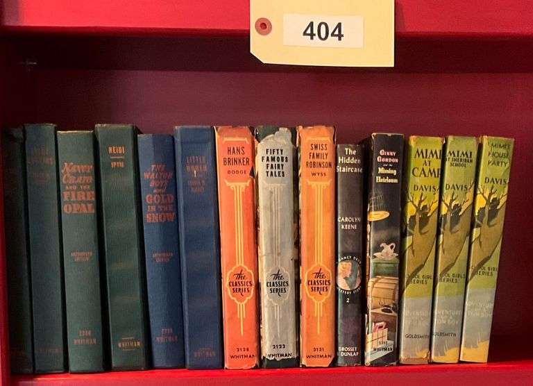 Nine Classics Books From Whitman Publishers Includes Little Women, Heidi, Swiss Family Robinson, Nancy Drew, Mimi's Adventure Of A Tom Boy image