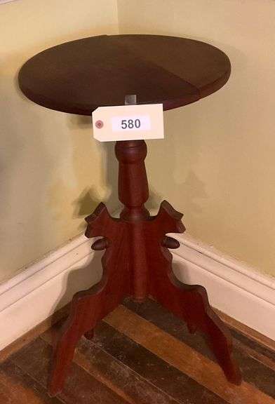 Antique Wooden Table, Split Seam On Top, 30"X17' image