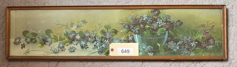 Framed 'Bowl Of Violets' Print image