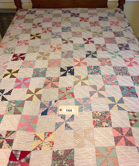 Hand Sewn Quilt Squares Design, 84"X72" image